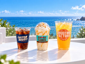 PET Plastic Cold Cups and Lids